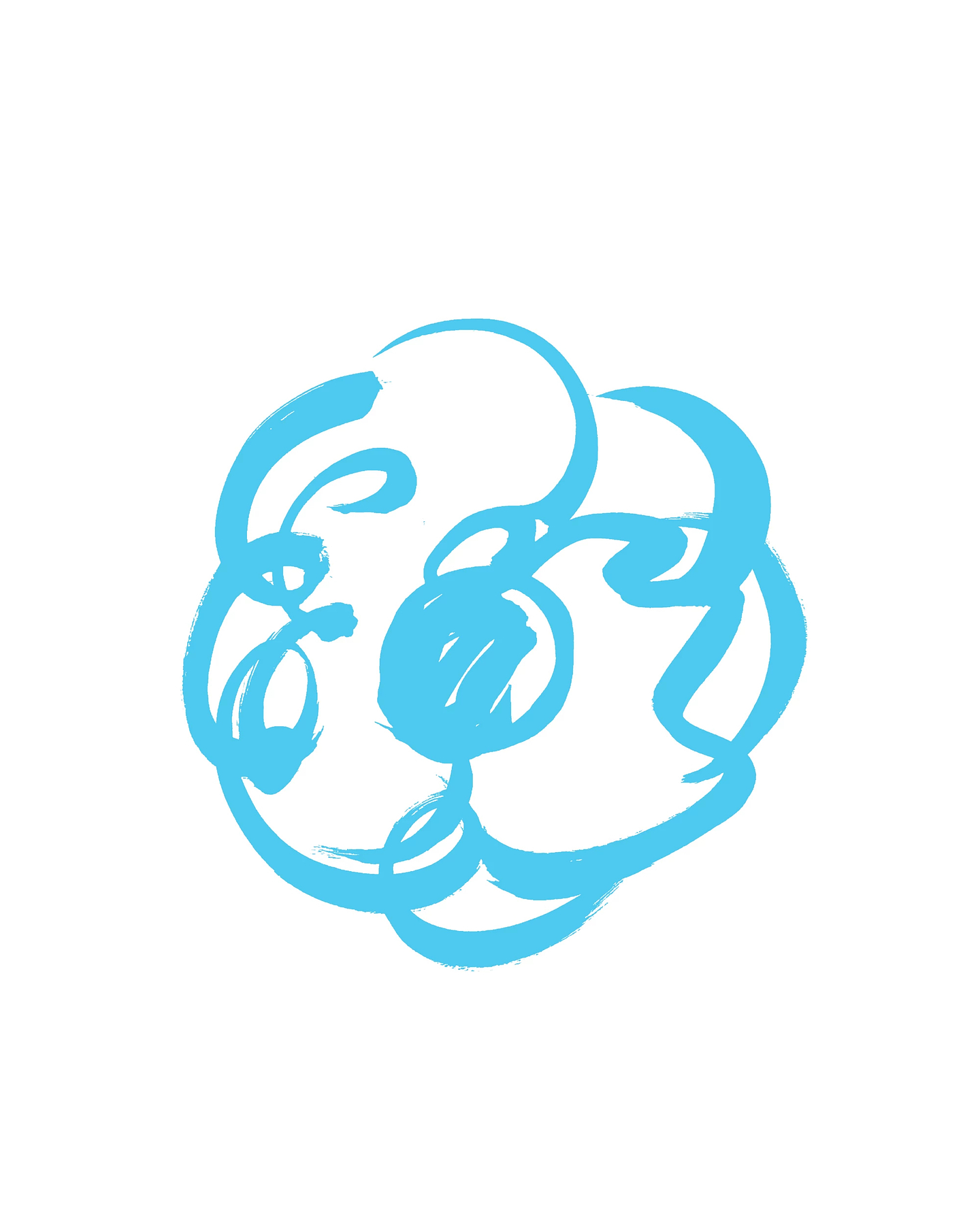 An illustration of a blue flower.